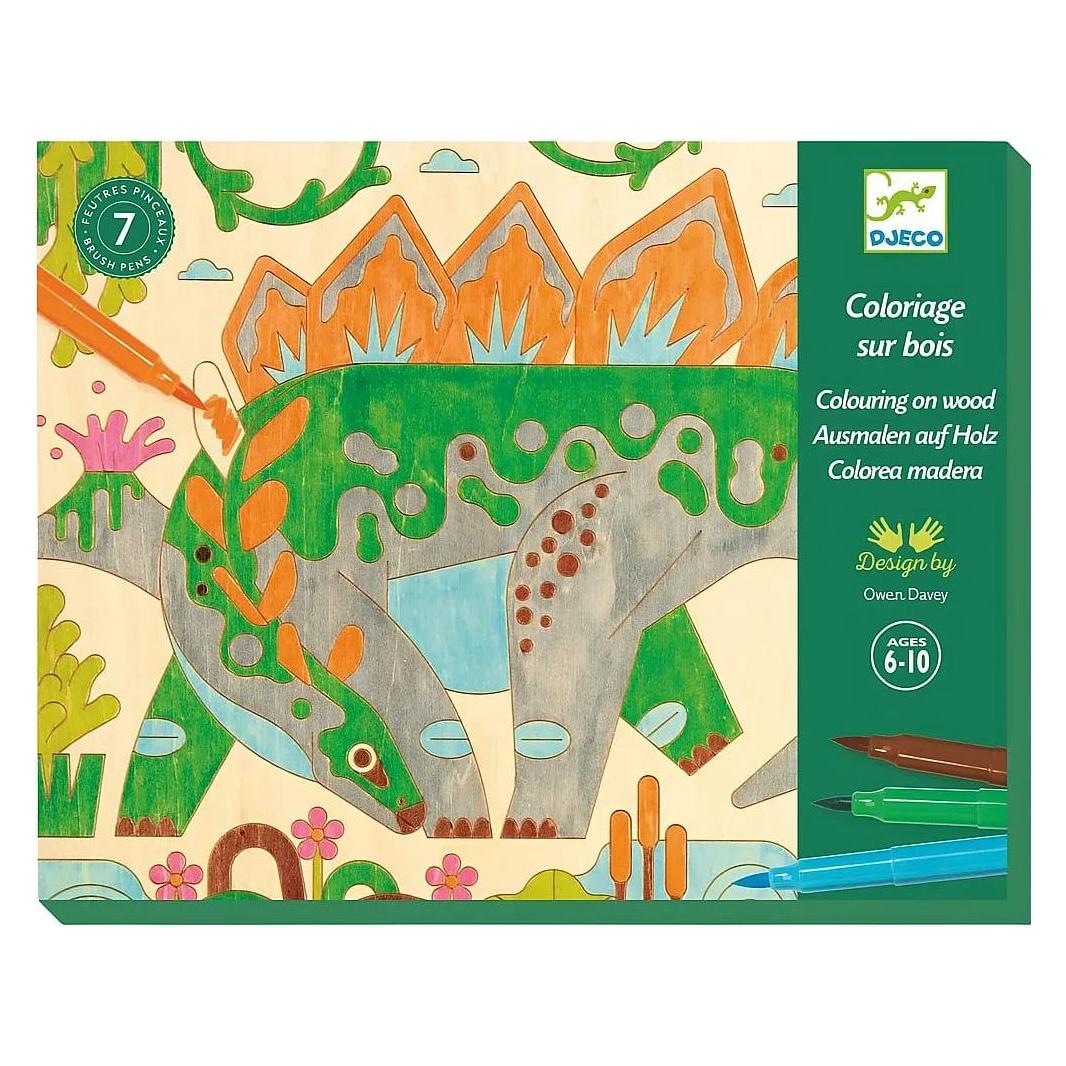 Djeco Ausmalen auf Holz Dino World (DJ08739)