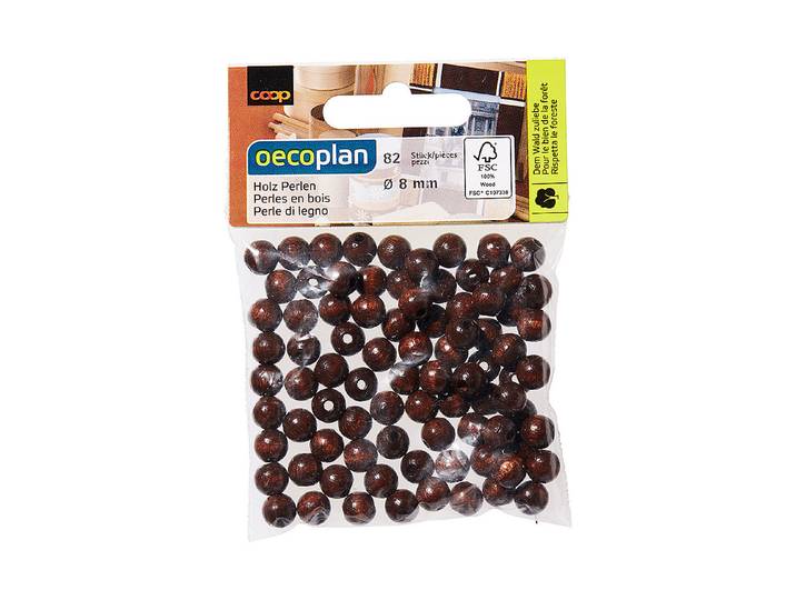 Oecoplan Holzperlen 8 mm 82 Stück