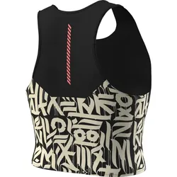 Dynafit Trail Crop Top Damen ärmelloses Trikot Black Out Gr. XL