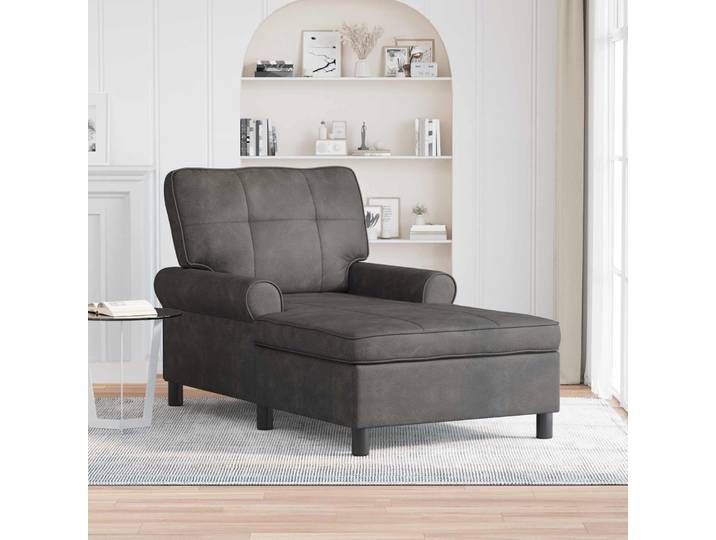 vidaXL Lounge-Liege Schwarz Kunstleder 91 x 157 x 91 cm