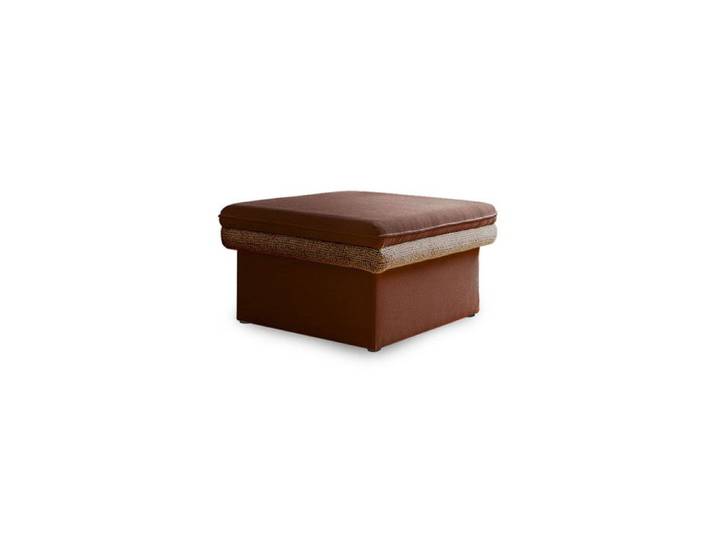 Wilson - pouf avec rangement en tissu et tissu texturé - Terracotta