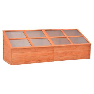 Helloshop26 - Gewächshauszelt für Pflanzen Blumen und Gemüse Holz 180 x 57 x 62 cm braun 02_0044651