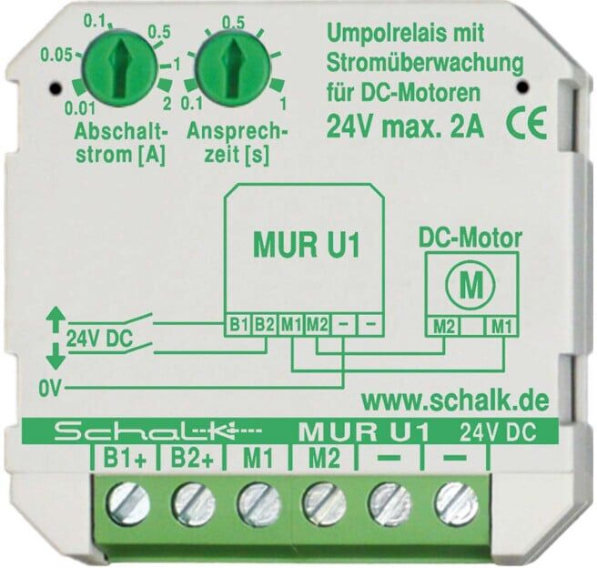 Schalk Relais inverseur moteur 2A MUR U1 (24V DC) (MURU14)