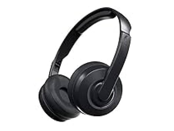 Skullcandy Cassette Casque Supra-Auriculaire sans Fil, Autonomie 22 h, Microphone, Compatible iPhone + Android + Appareils Bluetooth - Noir