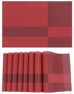 Unique Set of 8 Wipeable Placemats for Kitchen Dining Table Decor