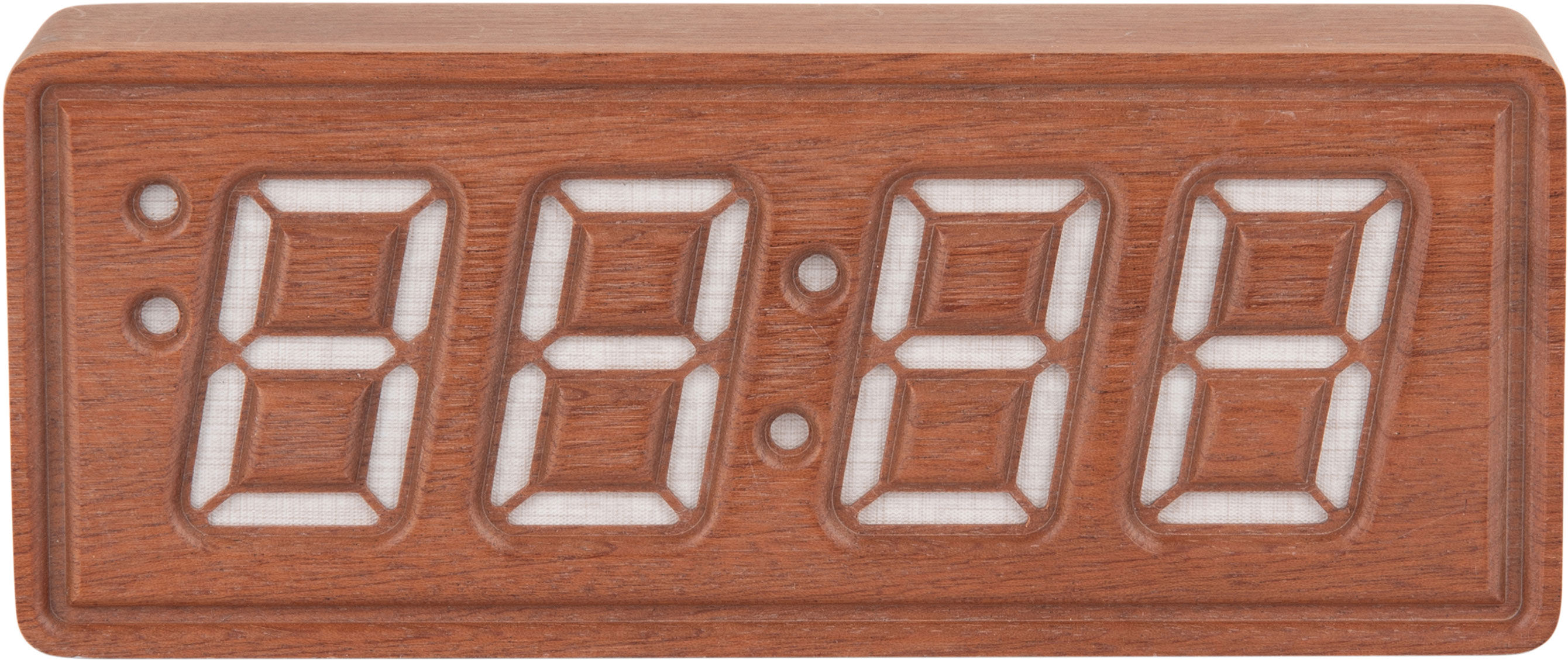 Karlsson Solid Wood Engraved väckarklocka KA6024DW