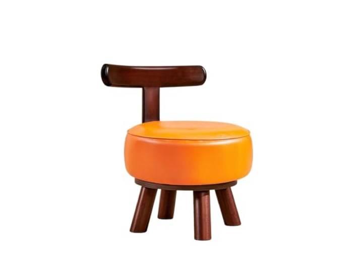 Sitzhocker gepolstert Niedriger Hocker aus massivem Holz Wohnzimmer, Schuhwechselbank for den Eingangsbereich, Kindersitz for Zuhause(Style-4)