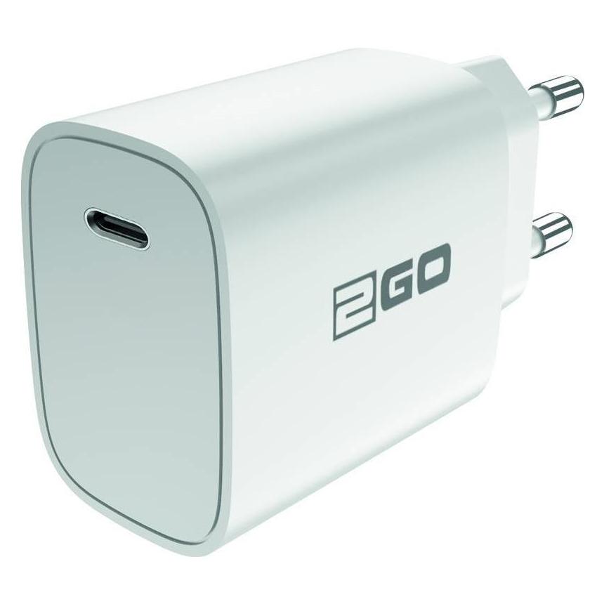 2GO Netz-Ladegerät 100V-240V-Power Delivery-weiss USB Type C (20 W, 1 Port) (797275)