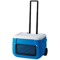 50QT Poly-lite Wheeled Mesh Kühlbox blau/weiß