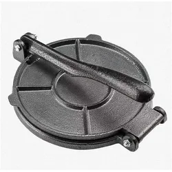 Intirilife Tortillapresse Empanadapresse aus Eisen in Schwarz - 18 cm Durchmesser, Küchengadgets, Schwarz