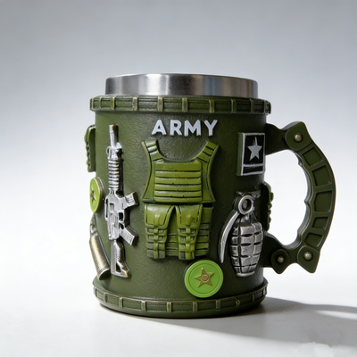 DynamicDeals Military Tactical Beer & Coffee Mug Premium Army Gift Mug For Soldiers & Hunters Military Tactical Beer & Coffee Mug Premium Army Gift Mug For Soldiers & Hunters
