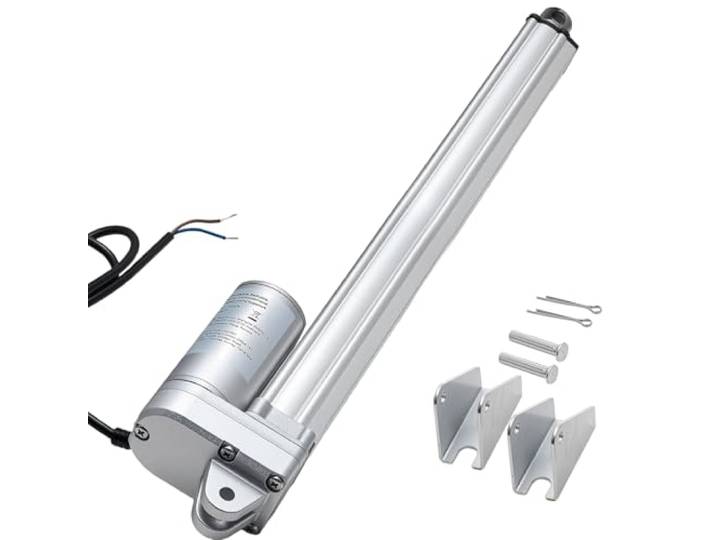 VEVOR Actionneur Linéaire 12 V\, Actionneur à Mouvement Linéaire Course 304\,8 mm\, Étanchéité IP65\, 3000 N\, 5 mm/s\, avec Support de Montage\, pour Ouvre-portes\, Trackers Solaires\, Machines Industrielles