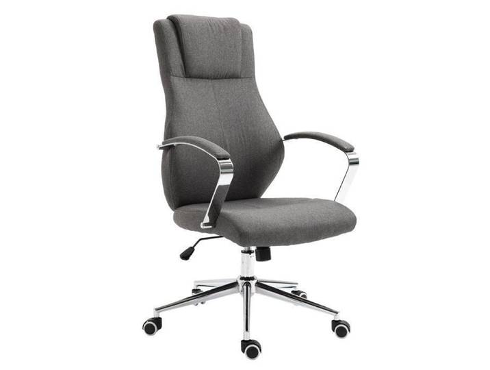 SVITA MELLOW chaise de bureau polyester chaise pivotante accoudoirs réglage en hauteur gris foncé 90465