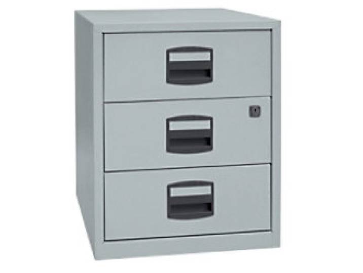 Bisley Home Mobiler Beistellschrank Mobil Silber 413 x 400 x 528 mm
