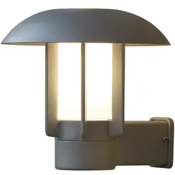 Konstsmide Wandleuchte Heimdal, matt schwarz, opales Glas (401-752)