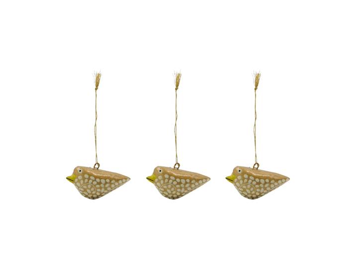 House Doctor Suspension de Pâques Bird 3 pièces Jaune