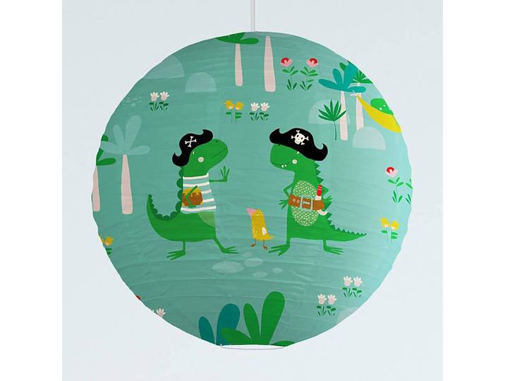 Lampenschirm Pirates Dinosaurs Ø 45cm Grün