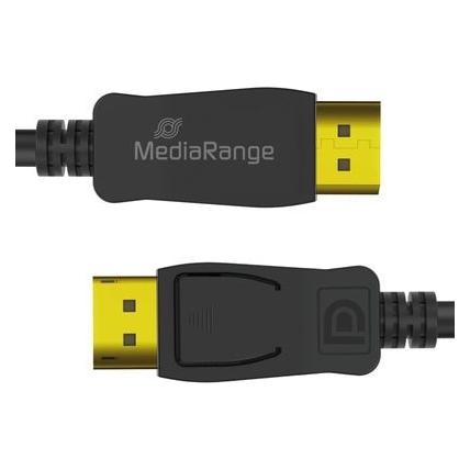 MediaRange DisplayPort Kabel, Ver. 2.1, 40 Gbps, 2.0m, sw (2 m) (MRCS248)