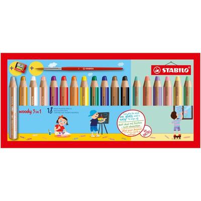 STABILO Aquarellbuntstift woody 3 in 1