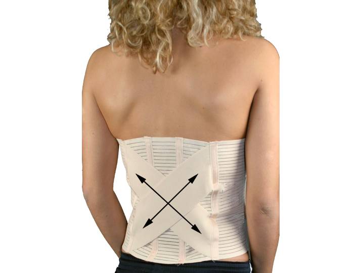 Orthopädischer Bauch- und Rückenstützgürtel, Beige, Größe 3