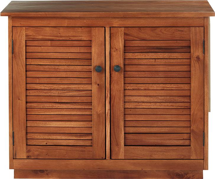 Waschtischunterschrank Mahagoni Holz 97 cm modern