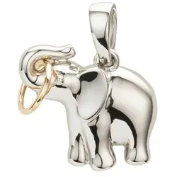 PLATINITY Elefant-Anhänger poliert mind. 2,3g Platin 950/Gold 750