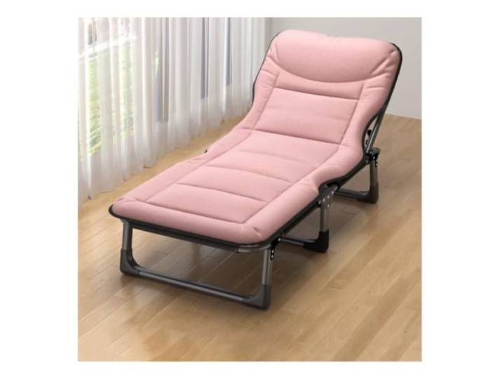 GRRICEPL Schlafsessel, Klappsessel, Kompaktes Schlafsofa Verstellbare Rückenlehne, für Kleine Räume, Büro, Studentenwohnheim, Bequem, Gemütlich, Umwandelbar(Rosa)