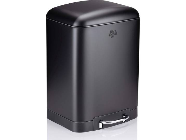 Dirt Devil Pedaalemmer 12 Liter - Prullenbak Badkamer - RVS - Zwart