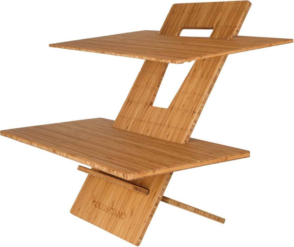 YOU-STAND XL Bamboo verstelbare bureauondersteuning voor volwassenen