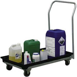 CEMO Auffangwanne PE 30 mobil, 8166, aus Polyethylen, 98 x 60cm, Kleingebindewanne, fahrbar, 30 Liter
