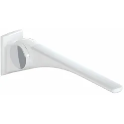 HEWI LifeSystem Stützklappgriff Basic, Ausleger Aluminium, weiß hgl-wem