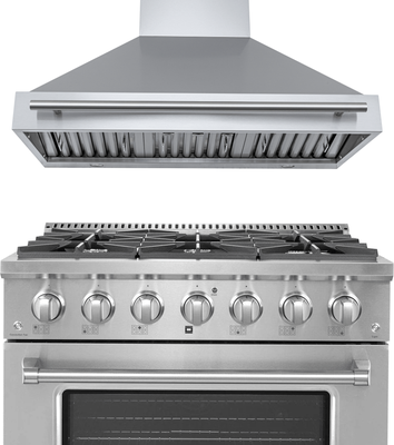 Proline Range Hoods "Proline 36"" Dual Fuel Range + Hood Bundle   Save 10%"