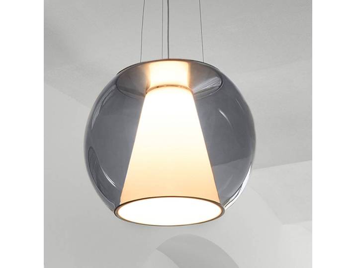 Serien Lighting Designer Hängeleuchte Draft S, dimmbar, blau, für Wohn- / Esszimmer, Glas, Modern, Kugellampe