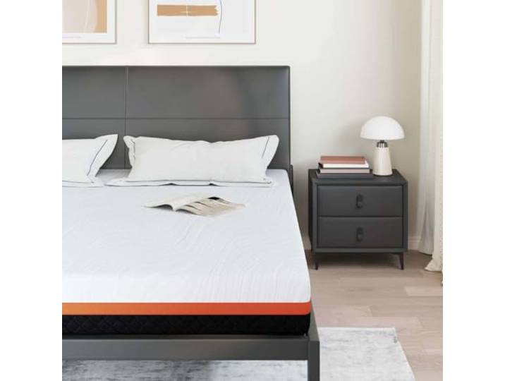 KTHLBRH Matratze 200 x 200 cm weiß und schwarz Jacquard-Stoff Memory Gel-Schaum, mittlere Härte, Verwendung im Innenbereich, Lieferung 1 Stück