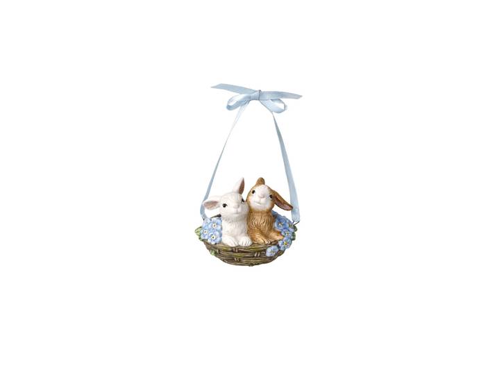 Ornament GOEBEL Jahreshase 2026 , braun (bunt), B:6,5cm H:6,5cm T:8cm, Biskuitporzellan, Dekofiguren, Ornament