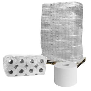 Böttcher-AG Toilettenpapier Palette, 2-lagig, Recycling, 250 Blatt, je 8 Rollen, 264 Pack