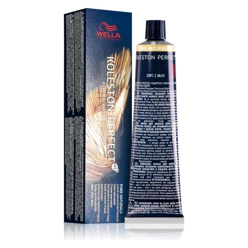 Wella Professional - Koleston Perfect Me+ Pure Naturals - Permanent Hair Color 7/03 (mittelblond mit goldenen Untertönen) (81650692)