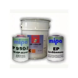 7kg Set 2K EP Grundierung EP100-20 RAL9010 inkl. Härter EP950-25 normal + Verdünnung