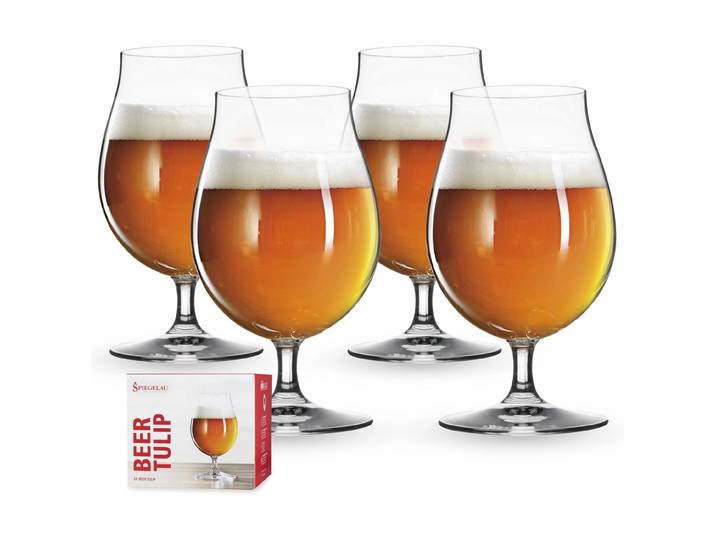 Bierglas EULENSPIEGEL Spiegelau Bierglas Classics 440 ml, 4 Stück, Transparent , transparent, B:9cm H:15,5cm Ø:9cm, Glas, Kristallglas, Trinkgefässe, Bierglas, Aromaentfaltung, Kristallklar