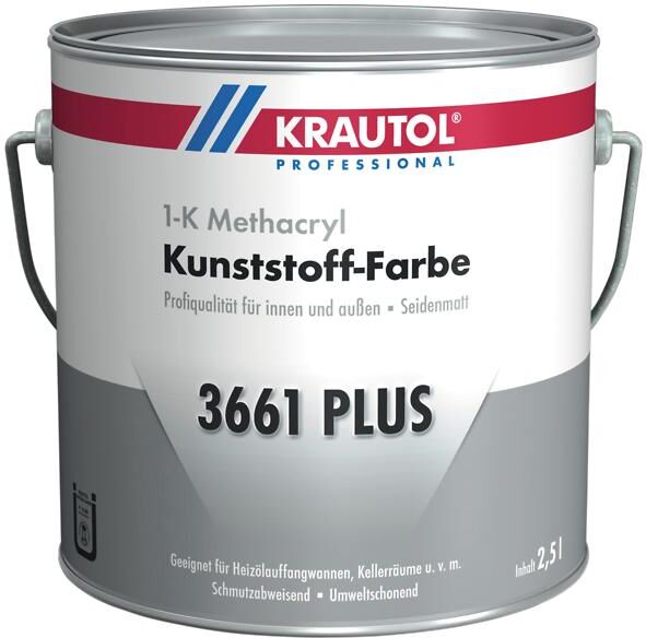 KRAUTOL 3661 PLUS Kunststoff-Farbe RAL 8011 nussbraun, 2,5 l
