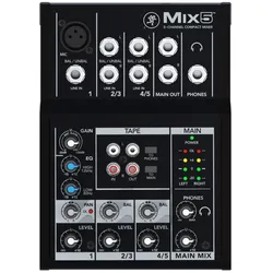 Mackie Mix5 (Studio- und Livemixer), Mischpult, Schwarz