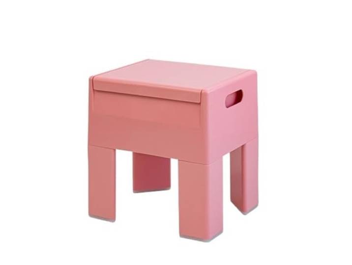 Vielseitig Einfacher Aufbewahrungshocker. Dopaminfarbener Hocker(Pink)