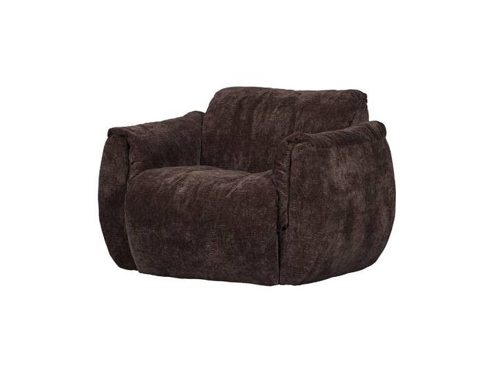 Fauteuil pivotant Chenille 3D Brun Foncé BAGGY