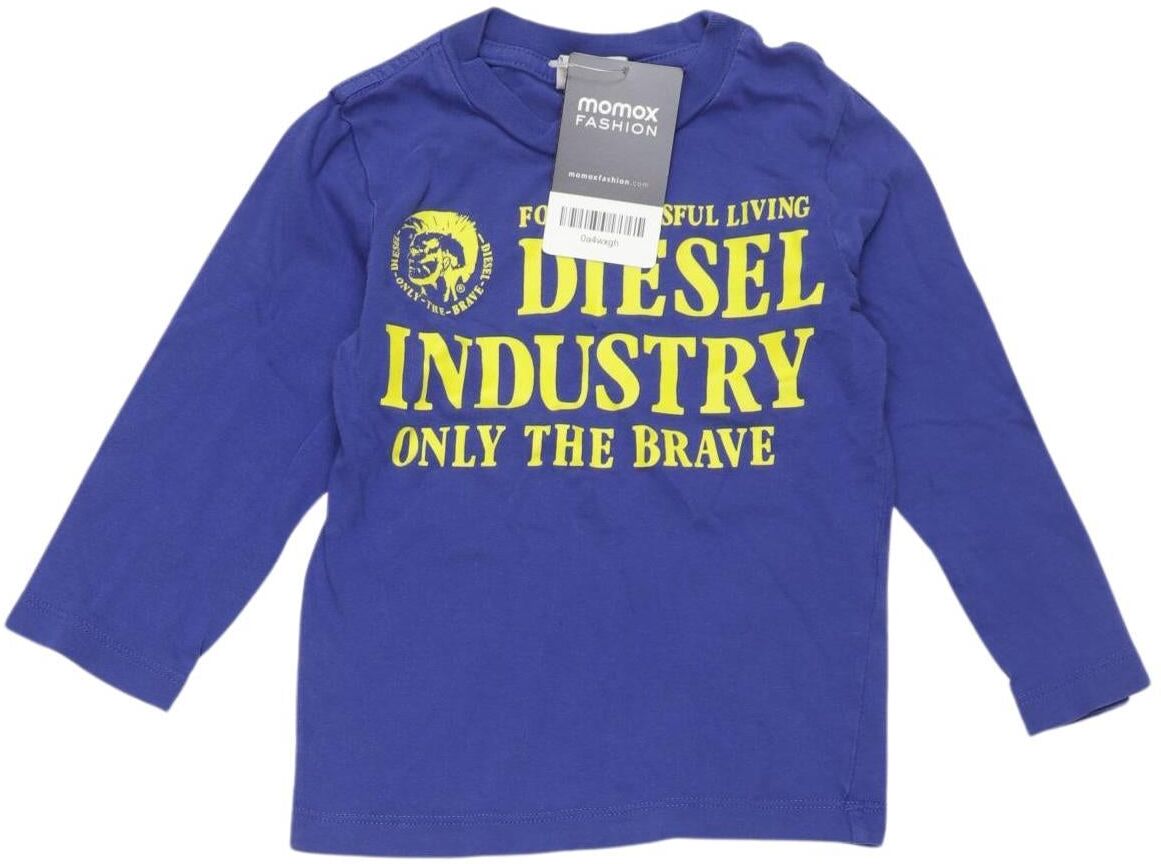 Diesel Jungen Langarmshirt, Blau, Gr. EU 92, Baumwolle - Second Hand