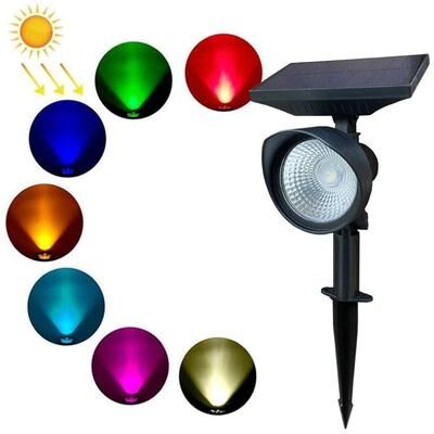 Inspired Deals Waterproof Solar Garden Light For Pathways, Lawns & Outdoor Landscapes colorful Light