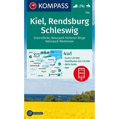 KOMPASS Wanderkarte 714 Kiel, Rendsburg, Schleswig 1:50.000, Sonstige von , KOMPASS Freytag & Berndt, 978-3-99154-007-6