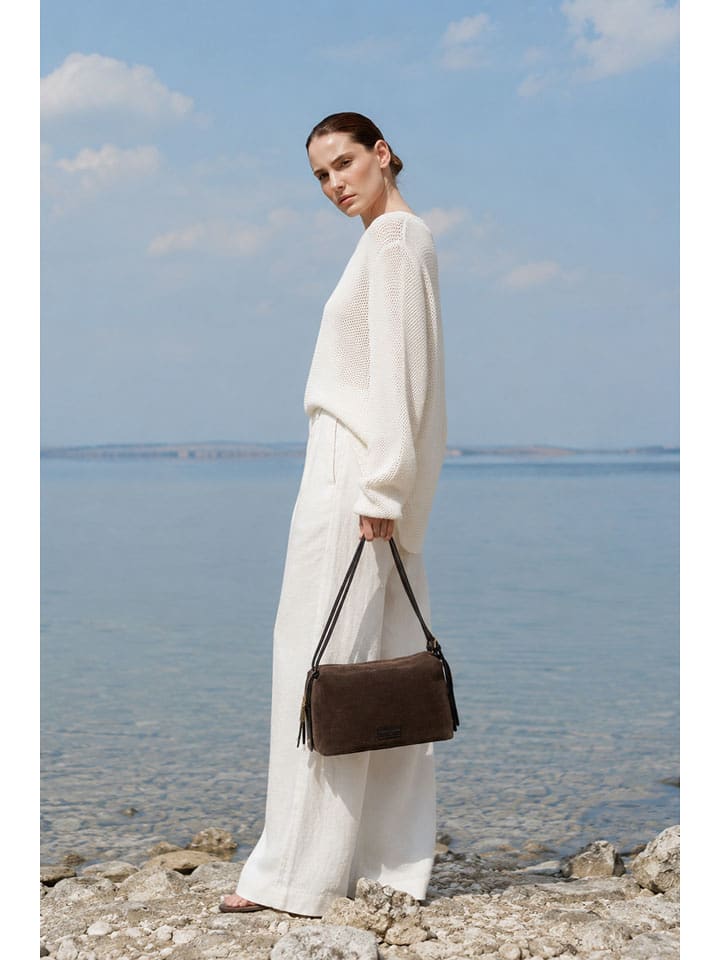 Christian Laurier Leder-Schultertasche "Yrah" in Braun - (B)34 x (H)18 x (T)12 cm - onesize