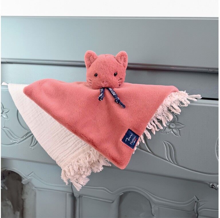 Doudou plat Dorlotin Chat Rosée - Maïlou Tradition