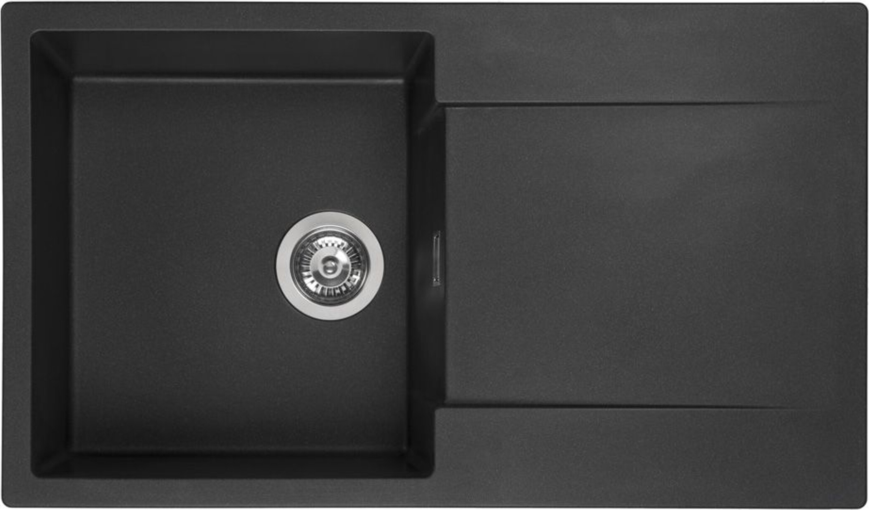 Reginox Amsterdam 10 Küchenspüle mit Abtropffläche schwarz metallic