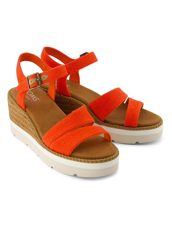 TOMS Keilsandaletten in Rot - 42,5